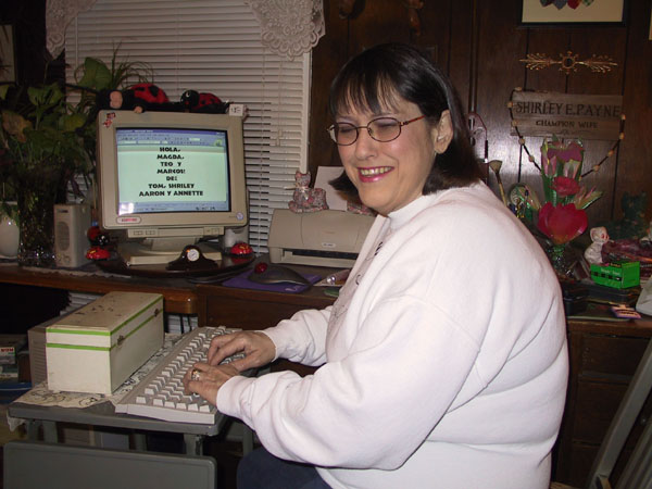 Mom at the computer